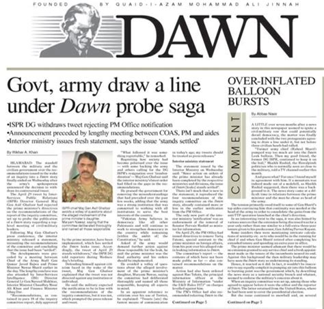 How a Pakistani Newspaper Stood Up for Itself Against Government, Military