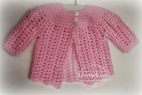 Free Vintage Crochet Pattern for Baby Cardigan Jacket Tried and Tested - LisaAuch Crochet