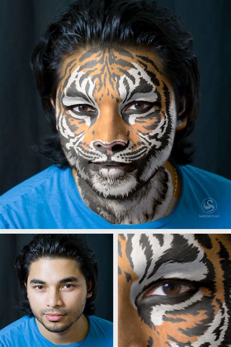 Tiger Digital Face Painting | Swann Smith