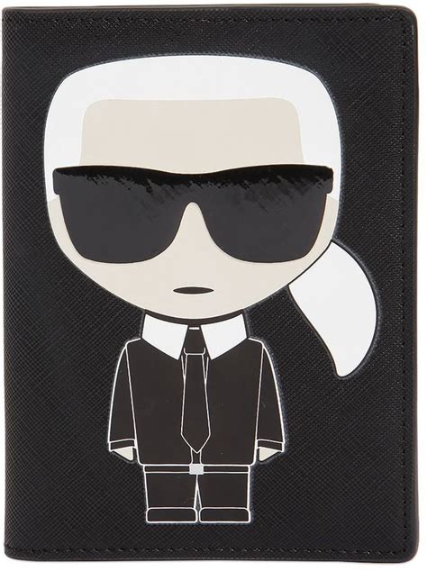 Karl Lagerfeld Paris K/IKONIK FAUX LEATHER PASSPORT HOLDER | Karl ...