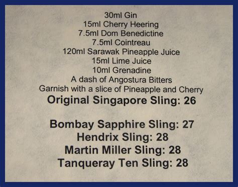 Singapore Sling~ Raffles Hotel ~ Long Bar Menu | Official Re… | Flickr