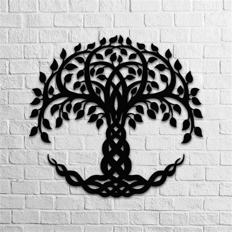 Celtic Tree Metal Wall Art Tree of Life Laser Cut Metal Wall - Etsy