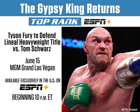 Sweet Science Saturday: Fury vs. Schwarz Headlines ESPN+ Top Rank ...