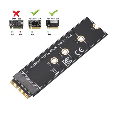 Pcs SSD M-Key NVME PCIe X1 Card Adapter With Low And Full Bracket ...