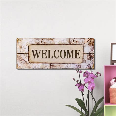 AdecoTrading "Welcome" Wall Decor & Reviews | Wayfair