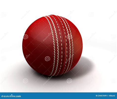 Red Cricket Ball stock illustration. Illustration of hyde - 24457699