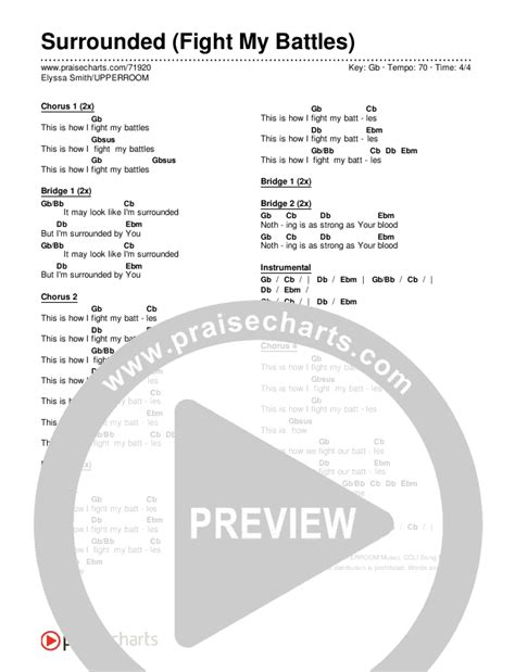 Surrounded (Fight My Battles) Chords PDF (Elyssa Smith / UPPERROOM) - PraiseCharts