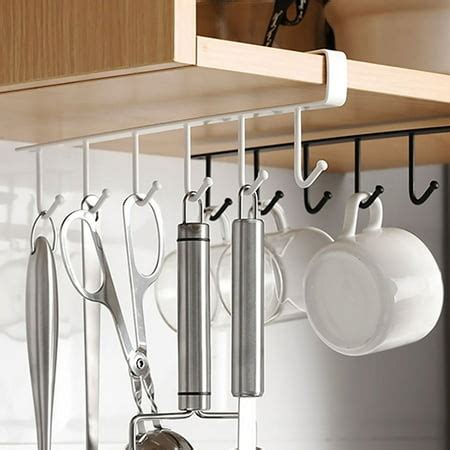 Nail Free Storage Hooks Hanging Storage Rack Kitchen Utensil Hanger 6 ...