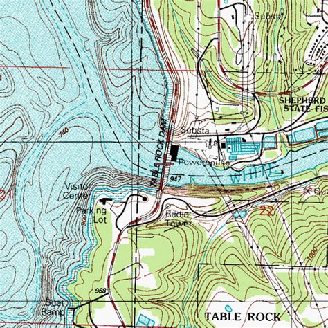 Topo Map Table Rock Lake Missouri | Awesome Home