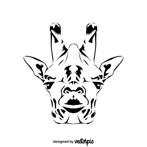 animal free Vector design giraffe