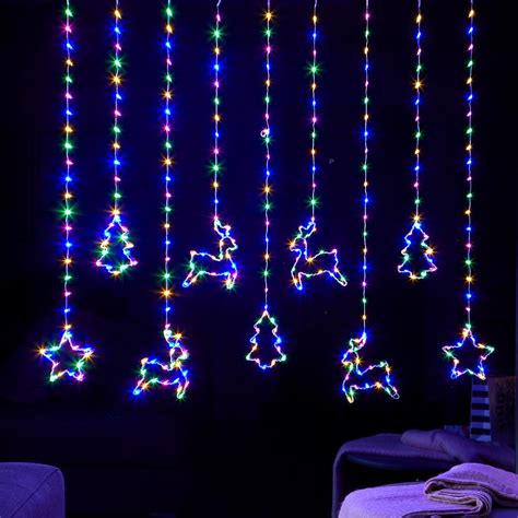 1.2m x 1.2m Firefly Wire Festive Characters Curtain Light, Multi ...
