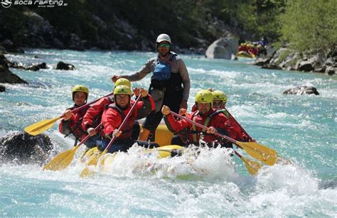 Rafting trip on the Soča river near Bovec, Slovenia