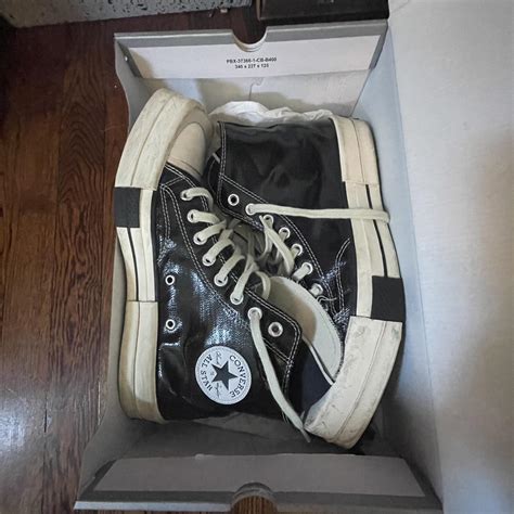 Rick Owens Converse. Comes with box and extra laces.... - Depop