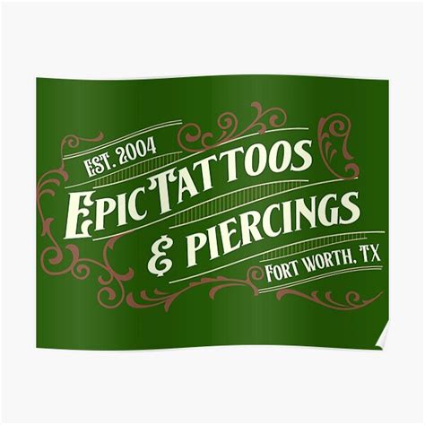 "Epic Tattoos Logo " Poster for Sale by EpicTattoos04 | Redbubble