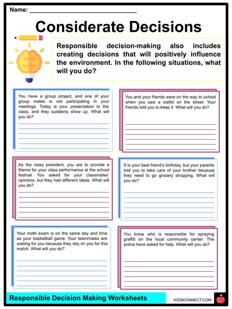 Good Home Choices Worksheet | Making Good Choices Activities ...