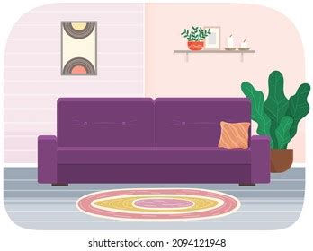 Living Room Furniture Design Modern Home Stock Vector (Royalty Free ...