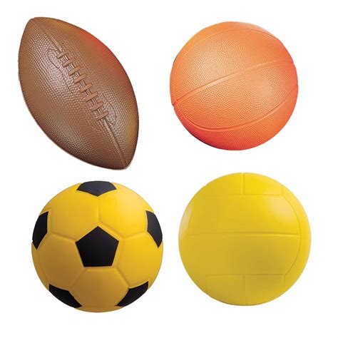 Coated Foam Sports Balls Set of 4 | Becker's School Supplies