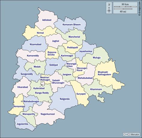 Telangana free map, free blank map, free outline map, free base map ...