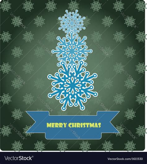 Christmas card with snowflakes Royalty Free Vector Image