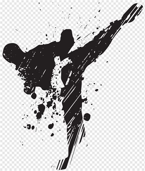 Karate Man Silhouette Clip Art