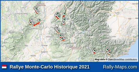 Maps | Rallye Monte-Carlo Historique 2021 | Rally-Maps.com