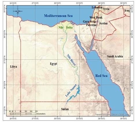 Map of Egypt. Egypt's climate is semi-desert, characterized by hot dry ...