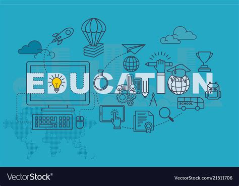 Education banner background design concept Vector Image