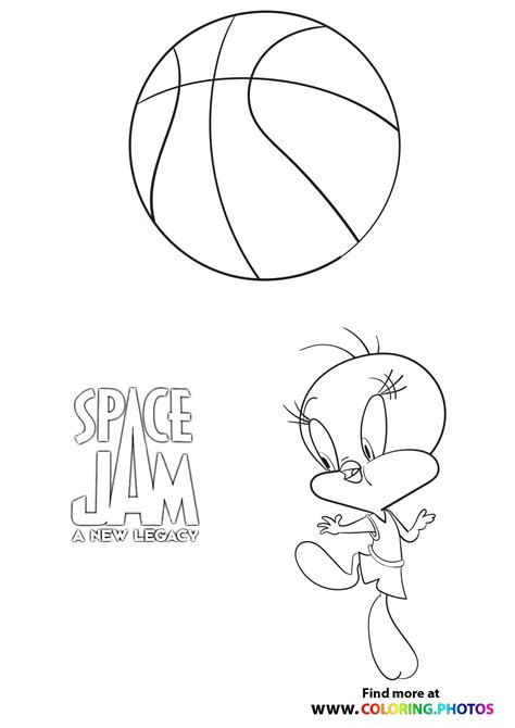 Tweety Bird Space Jam Coloring Page