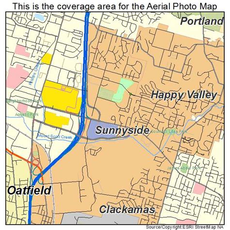 Aerial Photography Map of Sunnyside, OR Oregon