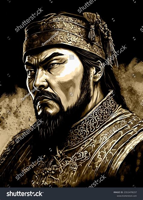 Series Genghis Khan Mongol Commanders Jebe Stock Illustration ...