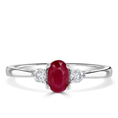 0.60CT Oval Ruby Diamond Ring | Autumn and May