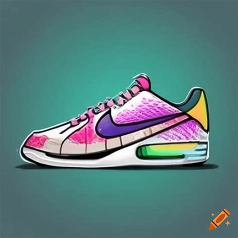 Cool nike shoes with random colors on Craiyon