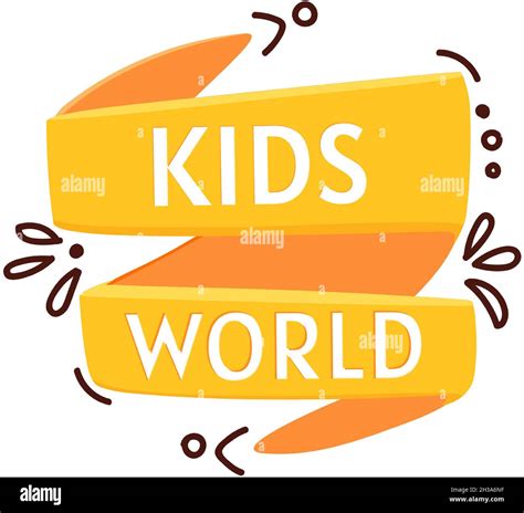 Kids world emblem. Game zone logo. Playroom label Stock Vector Image ...
