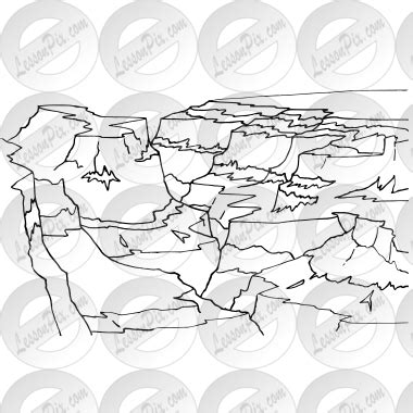 Grand Canyon Outline for Classroom / Therapy Use - Great Grand Canyon Clipart