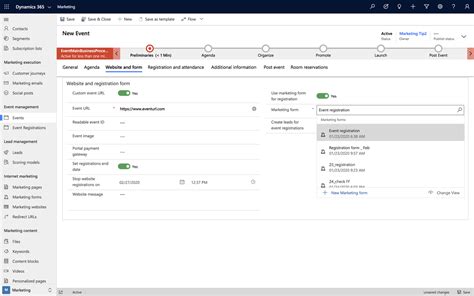 Initial and ongoing event planning (Dynamics 365 Marketing) | Microsoft Docs