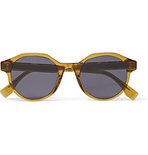 Fendi - Round-Frame Acetate Sunglasses - Green Fendi