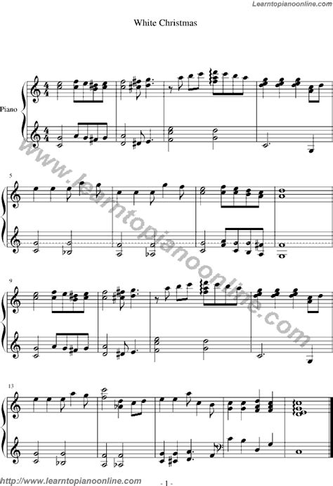 White Christmas by Bing Crosby Free Piano Sheet Music | Learn How To Play Piano Online