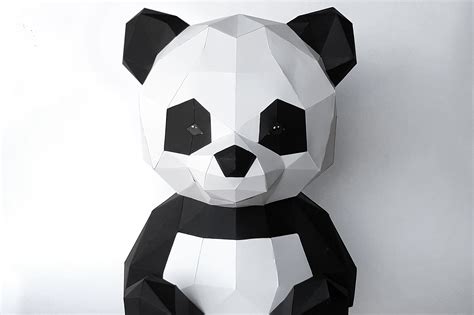 Cute Panda Paper Origami · Creative Fabrica