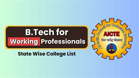 AICTE Approved B.Tech Colleges for Working Professionals [2023 ...