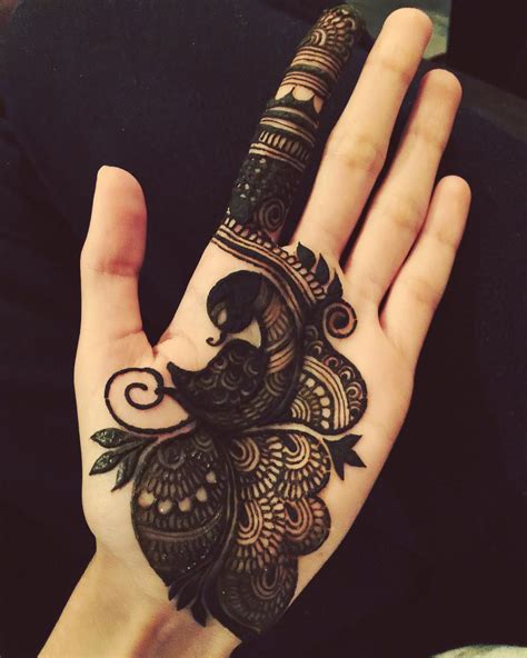 Simple Peacock Henna Design