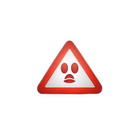 Warning triangle sign yellow | AI Emoji Generator