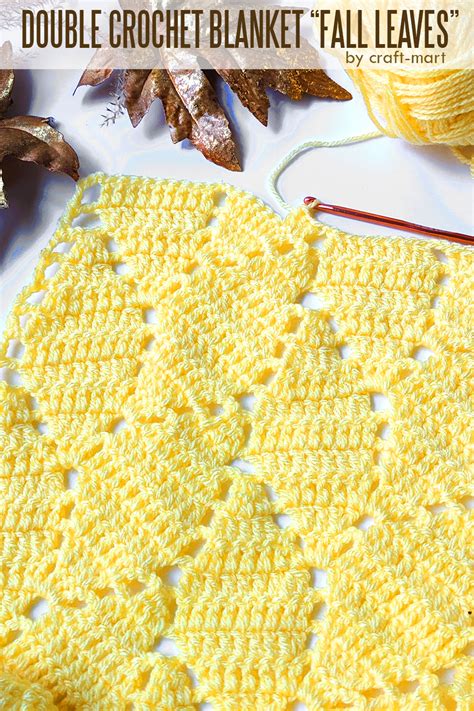 Double Crochet Blanket - Fall Leaves - Craft-Mart