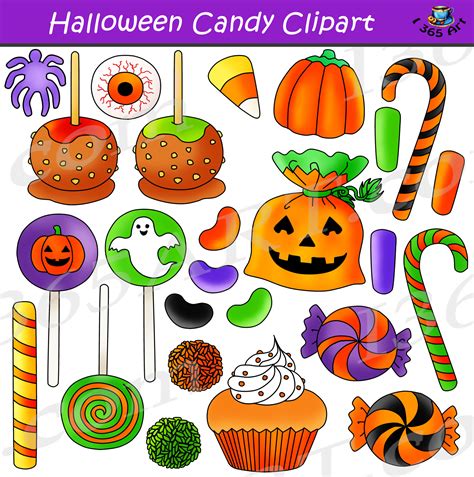 Halloween Candy Clipart Graphics Bundle - Clipart 4 School