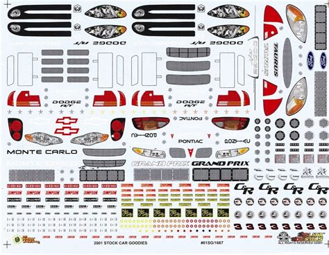 Slixx Decals Inc.,01 STOCK CAR GOODIES