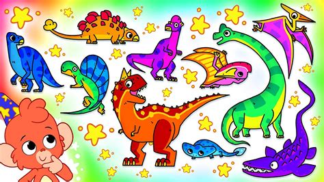 Club Baboo | A lot of Dinosaurs! | Learn the names and sounds of cool dinosaurs with Baboo