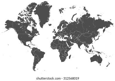 World Map Countries Vector Stock Vector (Royalty Free) 312568019 | Shutterstock