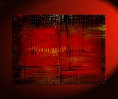 Large Red Abstract Painting Bold Modern Original Textured HUGE Urban ...