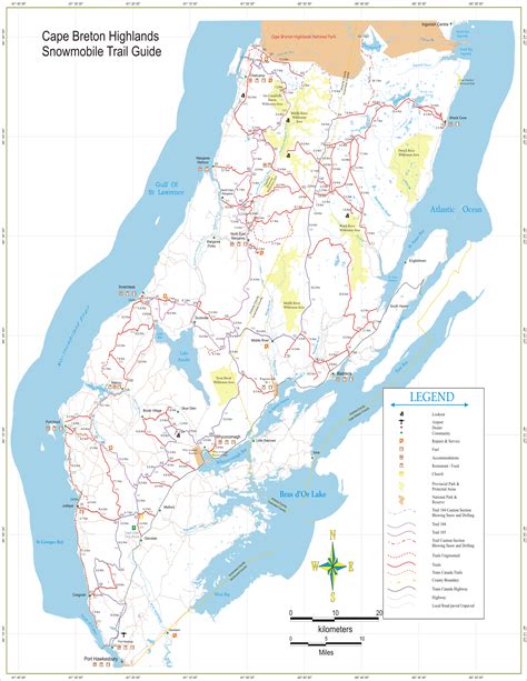 Cape Breton Highlands Snowmobile Trail Map - Cape Breton Highlands ...