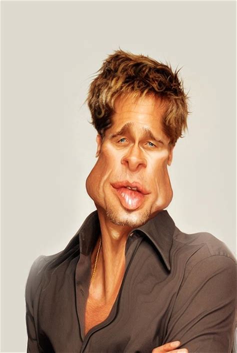 Funny Celebrity Charicatures- Brad Pitt - Dump A Day