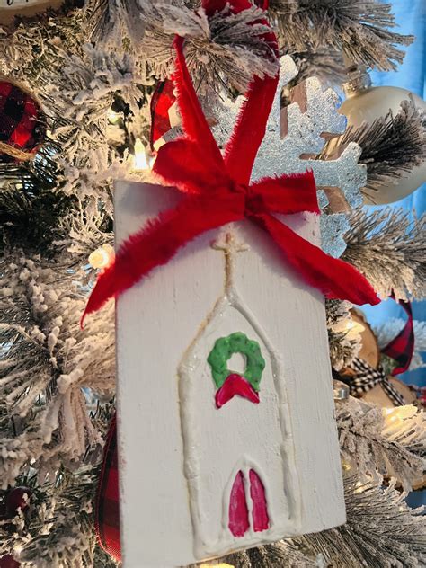 DIY Christmas Church - Painted Dollar Tree Canvas - Word & Home